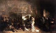 Gustave Courbet The Painter's Studio A Real Allegory (mk09) oil painting reproduction